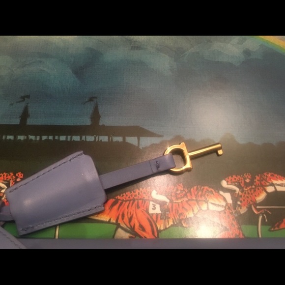 Salvatore Ferragamo blue afef clutch - Picture 3 of 8